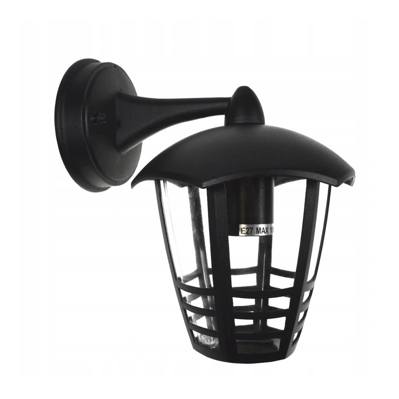 Lampa Kinkiet Ogrodowy Zewnętrzny Dolny CZARNY LED