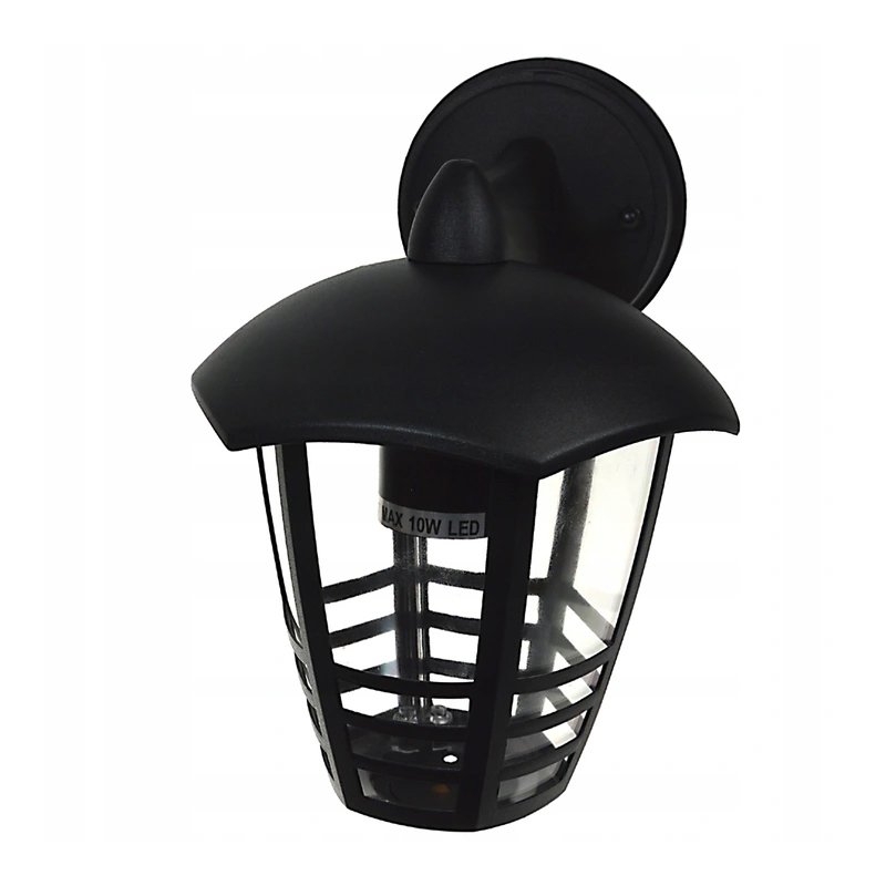 Lampa Kinkiet Ogrodowy Zewnętrzny Dolny CZARNY LED