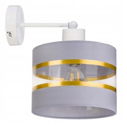 LAMPA KINKIET ścienny STAŁY E27 Abażur paski 20cm