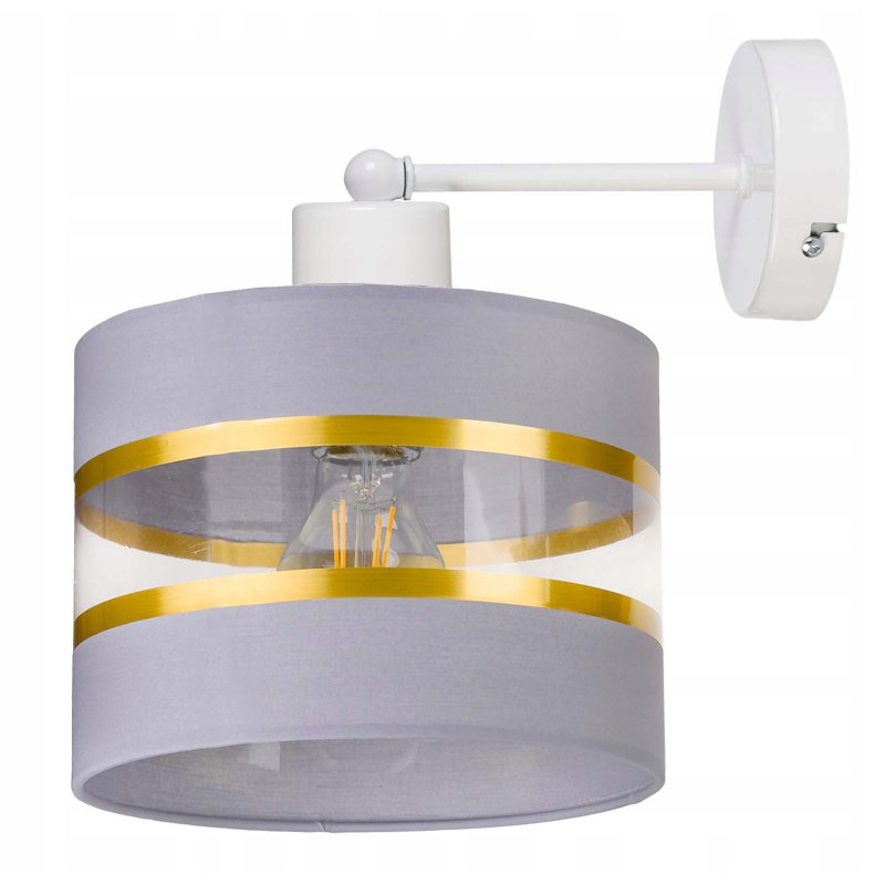 LAMPA KINKIET ścienny STAŁY E27 Abażur paski 20cm