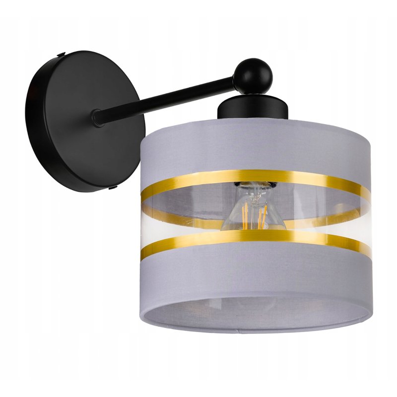 LAMPA KINKIET ścienny STAŁY E27 Abażur paski 20cm