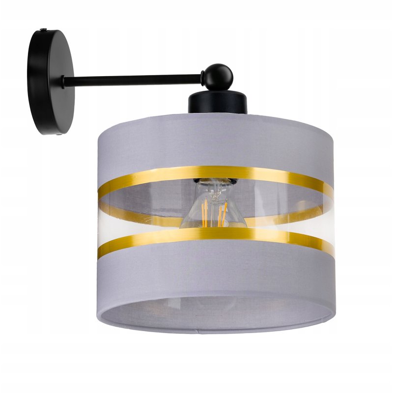 LAMPA KINKIET ścienny STAŁY E27 Abażur paski 20cm
