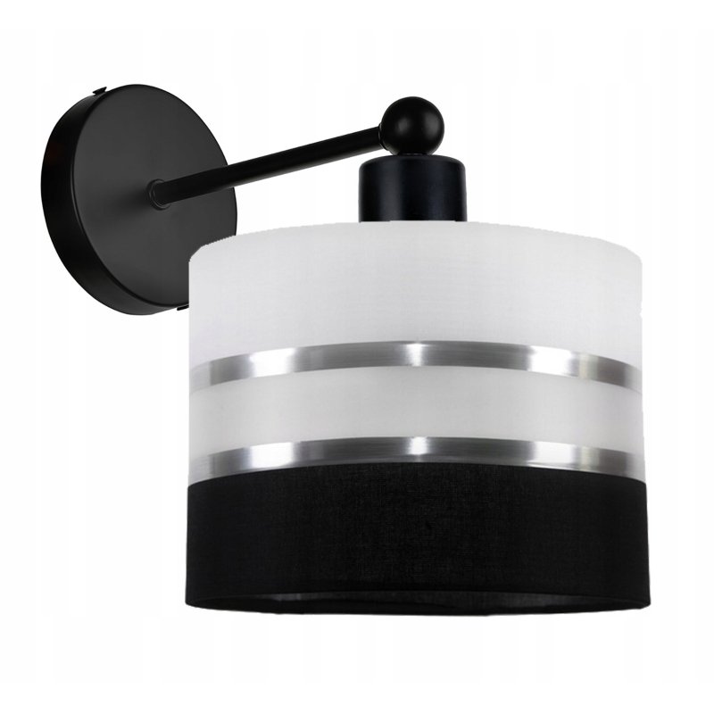 LAMPA KINKIET ścienny STAŁY E27 Abażur paski 20cm