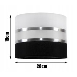 LAMPA KINKIET ścienny STAŁY E27 Abażur paski 20cm