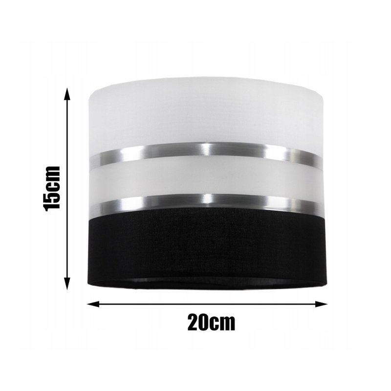 LAMPA KINKIET ścienny STAŁY E27 Abażur paski 20cm
