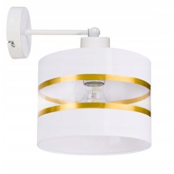 LAMPA KINKIET ścienny STAŁY E27 Abażur paski 20cm