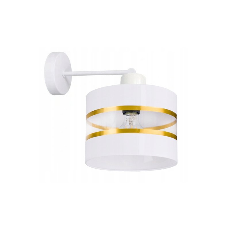LAMPA KINKIET ścienny STAŁY E27 Abażur paski 20cm