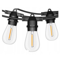 GIRLANDA SOLARNA ogrodowa łańcuch 10m LED 10x E27 G45 + pilot solarne