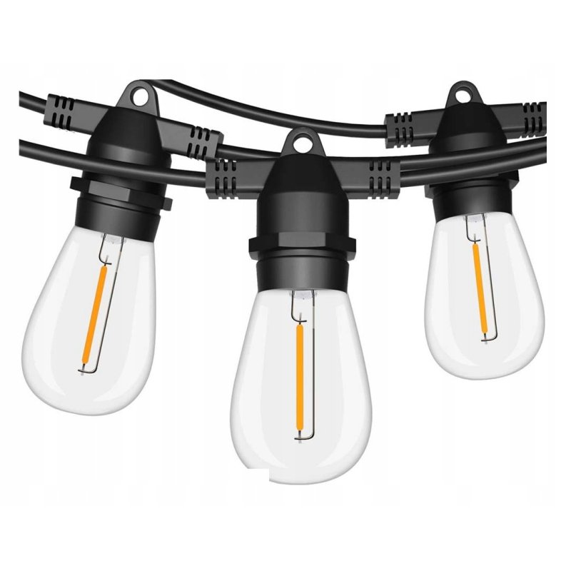 GIRLANDA SOLARNA ogrodowa łańcuch 10m LED 10x E27 G45 + pilot solarne