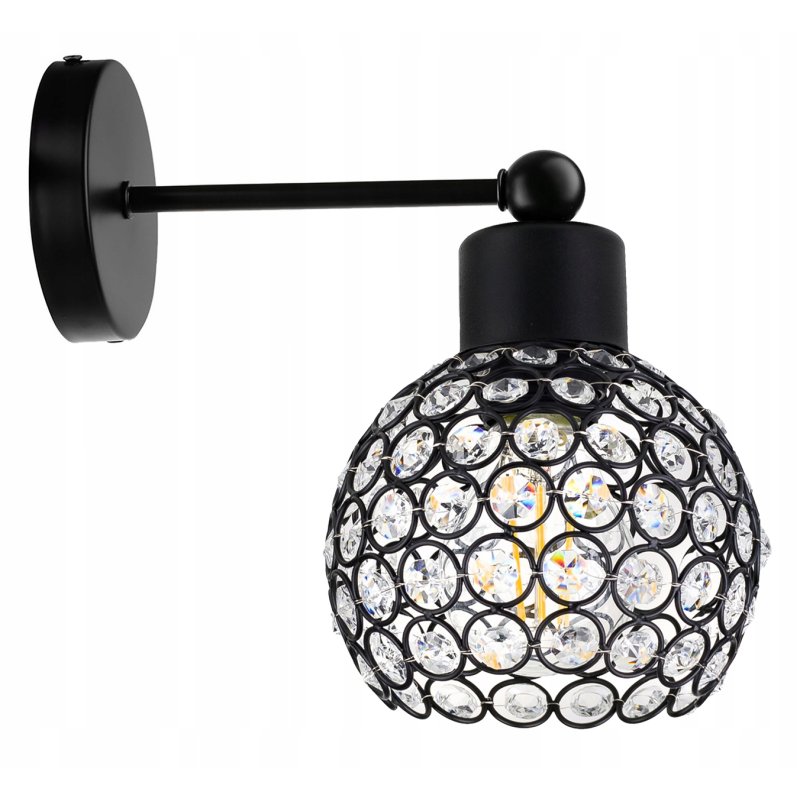 LAMPA KINKIET ścienny stały LOFT Klosz KRYSZTAŁ