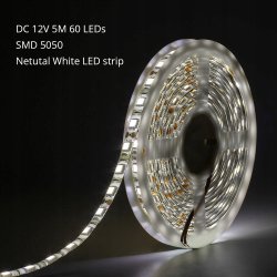 TAŚMA 300 LED 5050 SMD 5m NEUTRALNA Wodoodporna
