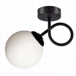 Lampa kinkiet ścienny stały kręcony LOFT klosz SZKLANY KULA na 1x E27