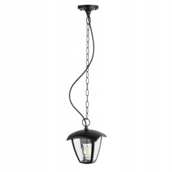 LAMPA OGRODOWA WISZĄCA Zewnętrzna CZARNA