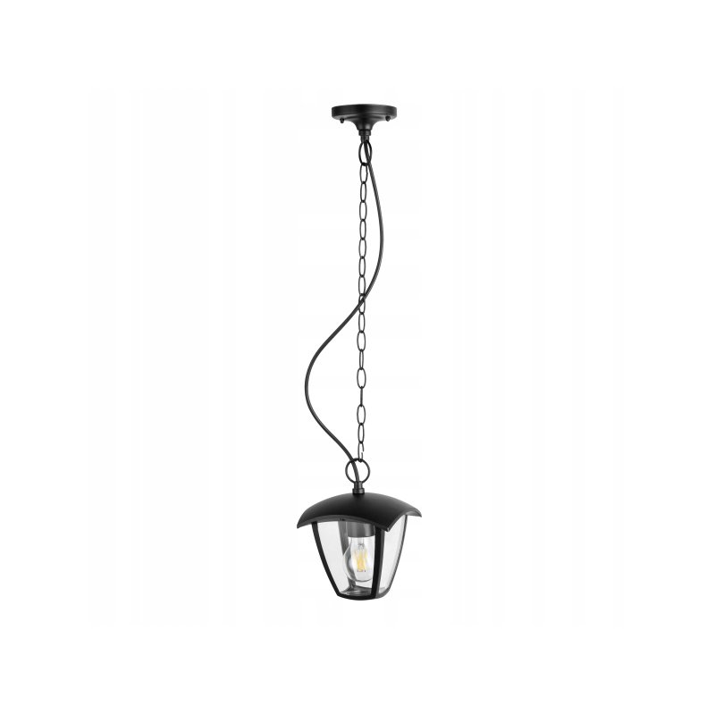 LAMPA OGRODOWA WISZĄCA Zewnętrzna CZARNA