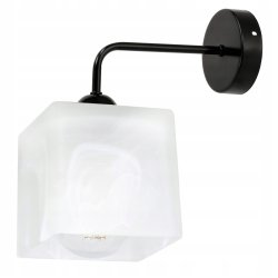 Lampa kinkiet ścienny stały prosty LOFT klosz SZKLANY MLECZNY na 1x E27