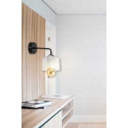 Lampa kinkiet ścienny stały prosty LOFT klosz SZKLANY MLECZNY na 1x E27