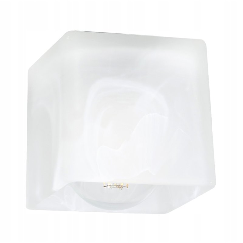 Lampa kinkiet ścienny stały prosty LOFT klosz SZKLANY MLECZNY na 1x E27