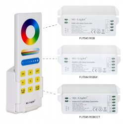 ODBIORNIK Kontroler taśm LED COB MONO RGB RGBW + CCT strefowy FUT043+ multi
