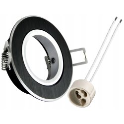 Oprawa sufitowa halogenowa ALUMINIOWA okrągła ruchoma na LED GU10 czarna