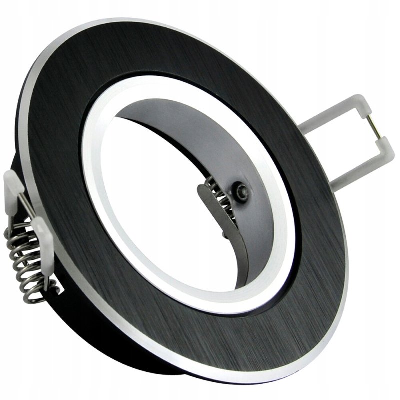 Oprawa sufitowa halogenowa ALUMINIOWA okrągła ruchoma na LED GU10 czarna