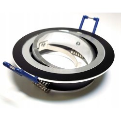 Oprawa sufitowa halogenowa ALUMINIOWA okrągła ruchoma na LED GU10 czarna