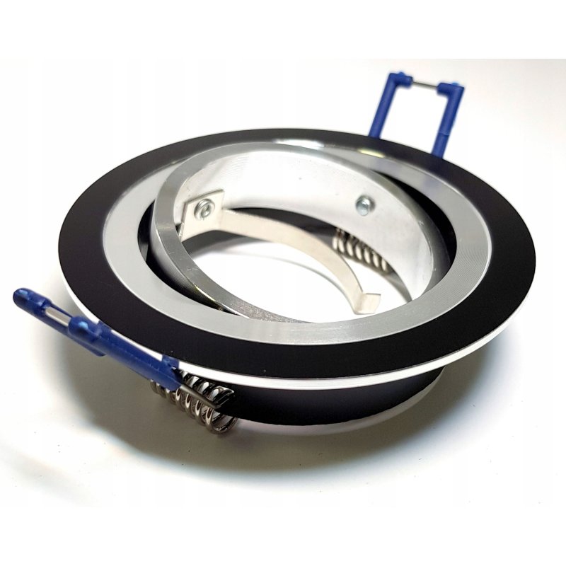 Oprawa sufitowa halogenowa ALUMINIOWA okrągła ruchoma na LED GU10 czarna