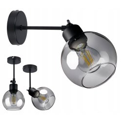 LAMPA KINKIET ŚCIENNY regulowany LOFT szklany KULA