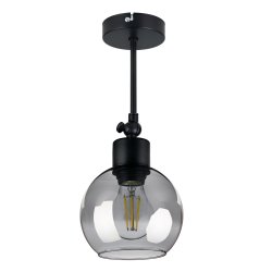 LAMPA KINKIET ŚCIENNY regulowany LOFT szklany KULA