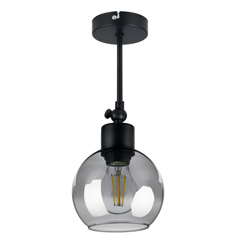 LAMPA KINKIET ŚCIENNY regulowany LOFT szklany KULA