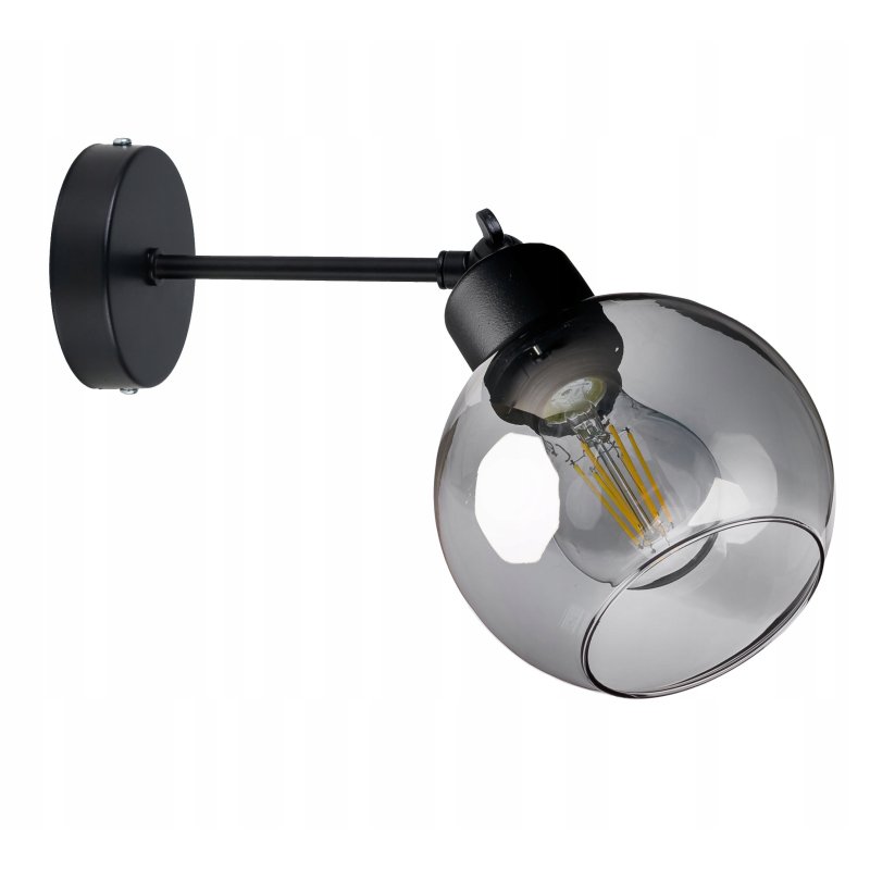 LAMPA KINKIET ŚCIENNY regulowany LOFT szklany KULA