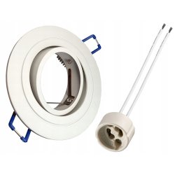 OPRAWA HALOGENOWA na LED + gniazdo GU10 SUFITOWA RUCHOMA aluminiowa Biała