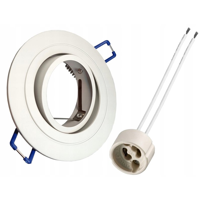 OPRAWA HALOGENOWA na LED + gniazdo GU10 SUFITOWA RUCHOMA aluminiowa Biała