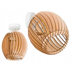 LAMPA sufitowa KINKIET ścienny na E27 ruchomy loft BECZUŁKA 20cm Drewno