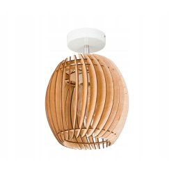 LAMPA sufitowa KINKIET ścienny na E27 ruchomy loft BECZUŁKA 20cm Drewno