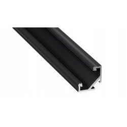 PROFIL ALUMINIOWY NAROŻNY typ C CZARNY do LED 2m