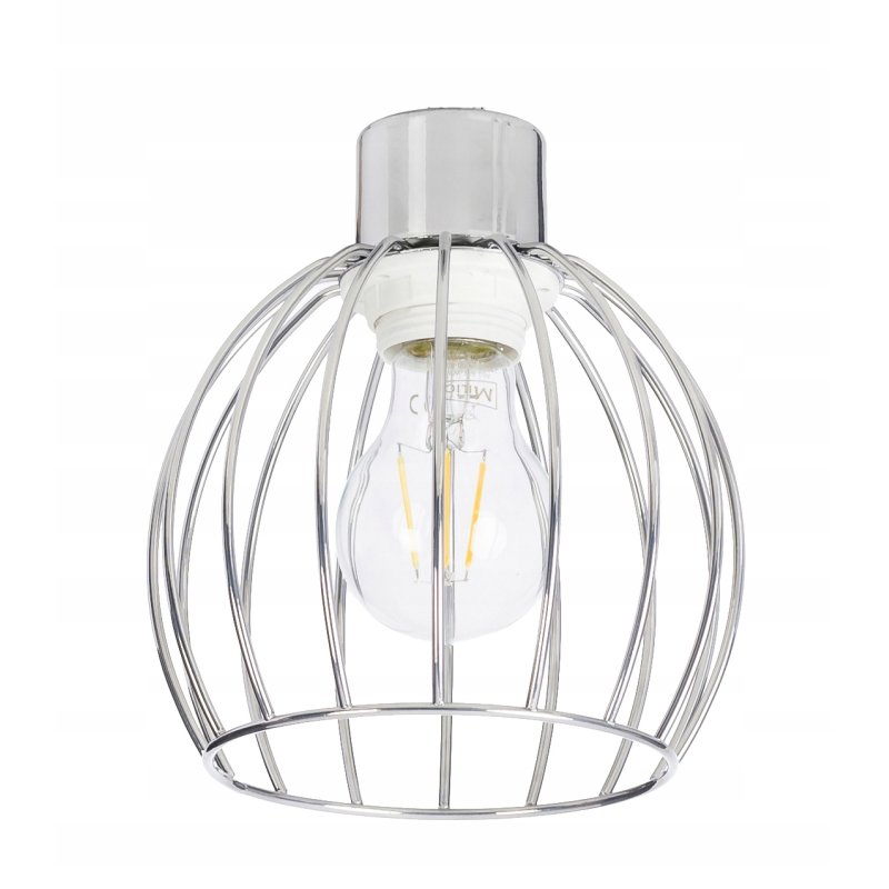 LAMPA KINKIET ścienny stały loft drut na E27 chrom