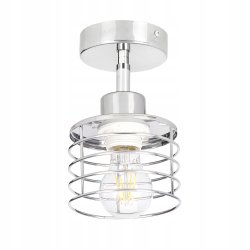 LAMPA KINKIET ścienny ruch loft drut na E27 chrom