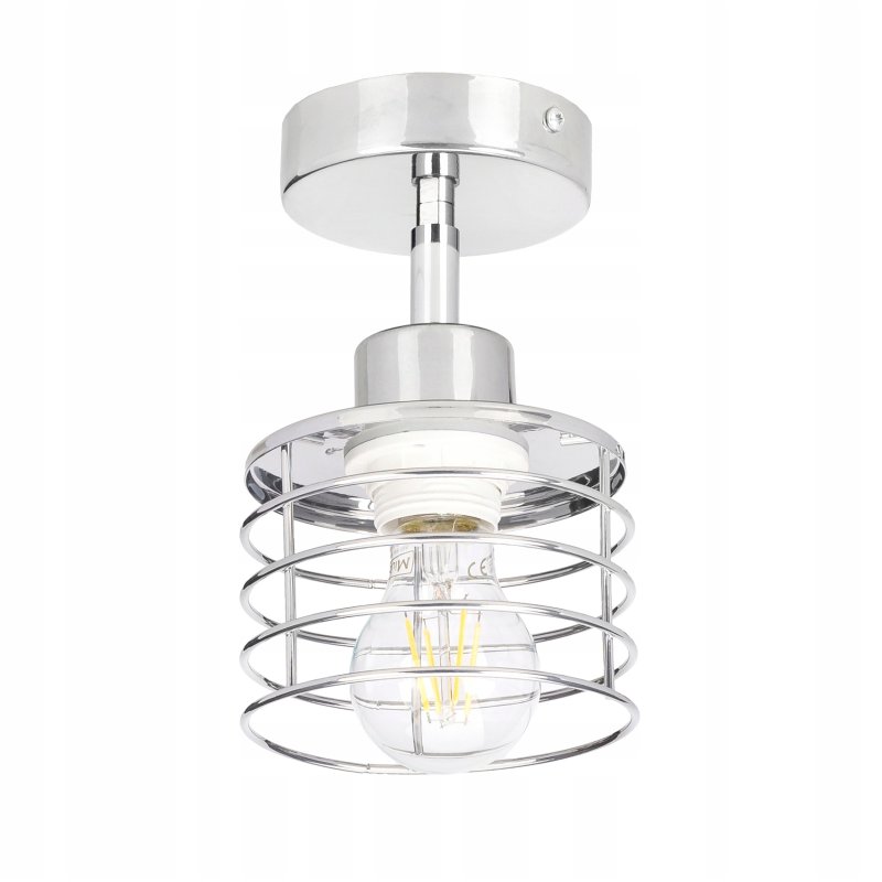 LAMPA KINKIET ścienny ruch loft drut na E27 chrom