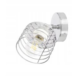 LAMPA KINKIET ścienny ruch loft drut na E27 chrom