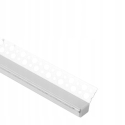 Zestaw PROFIL ALU NAROŻNY 12mm LED PŁYT GK GIPSOWYCH karton-gips KLOSZ 2m