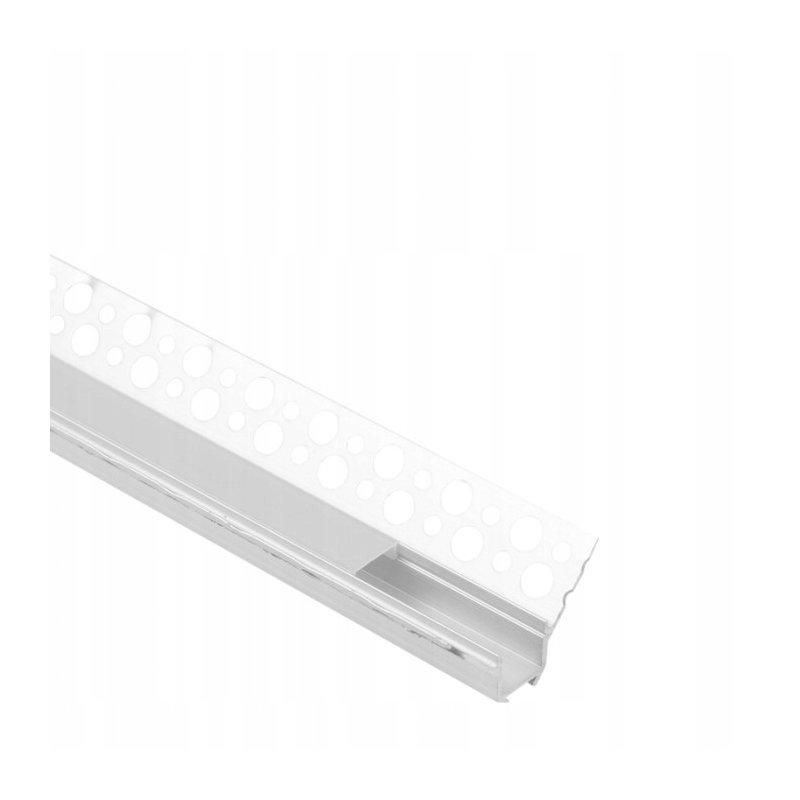 Zestaw PROFIL ALU NAROŻNY 12mm LED PŁYT GK GIPSOWYCH karton-gips KLOSZ 2m
