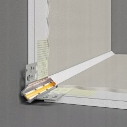 Zestaw PROFIL ALU NAROŻNY 12mm LED PŁYT GK GIPSOWYCH karton-gips KLOSZ 2m