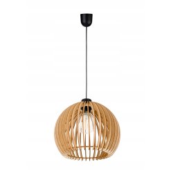 Lampa wisząca zwis żyrandol sufitowa LOFT klosz XL kula 36 Drewno na 1x e27