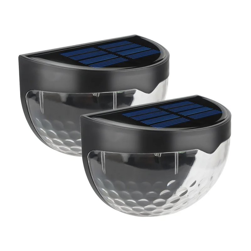 2x KINKIET SOLARNY Lampka ścienna schodowa solarna LED CIEPŁY 1W