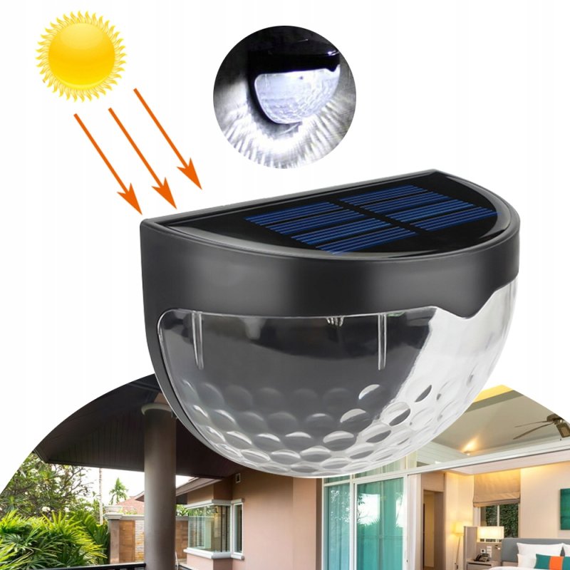 2x KINKIET SOLARNY Lampka ścienna schodowa solarna LED CIEPŁY 1W