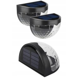 2x KINKIET SOLARNY Lampka ścienna schodowa solarna LED CIEPŁY 1W