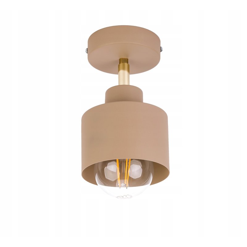 LAMPA sufitowa KINKIET ścienny regulowany E27 metal KUBEK KASZMIR beż ecru