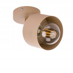 LAMPA sufitowa KINKIET ścienny regulowany E27 metal KUBEK KASZMIR beż ecru