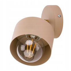 LAMPA sufitowa KINKIET ścienny regulowany E27 metal KUBEK KASZMIR beż ecru