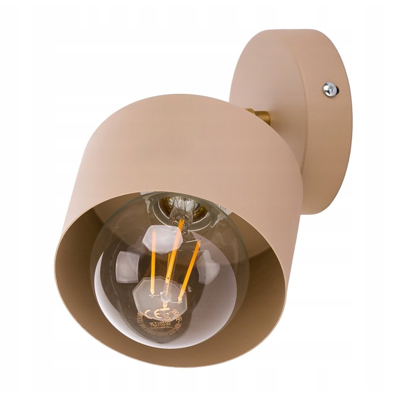 LAMPA sufitowa KINKIET ścienny regulowany E27 metal KUBEK KASZMIR beż ecru